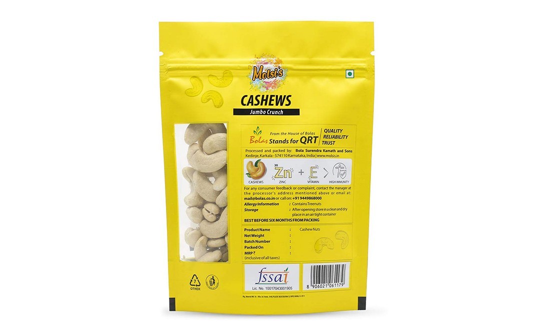 Molsi's Cashews Jambo Crunch Immunity Booster   Pack  200 grams